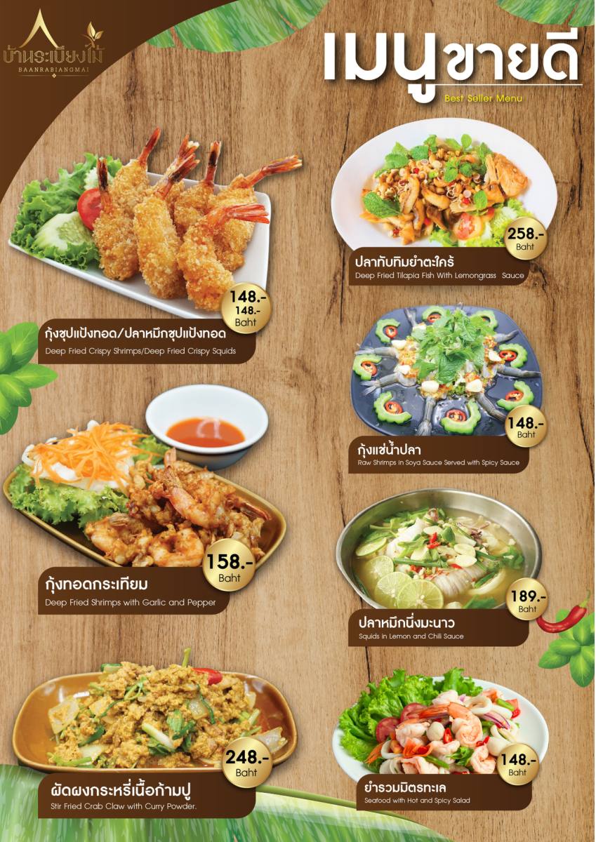 หน้า 5 ของบ้านระเบียงไม้ — เมนู