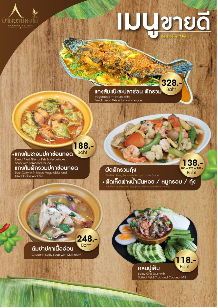หน้า 10 ของบ้านระเบียงไม้ — เมนู