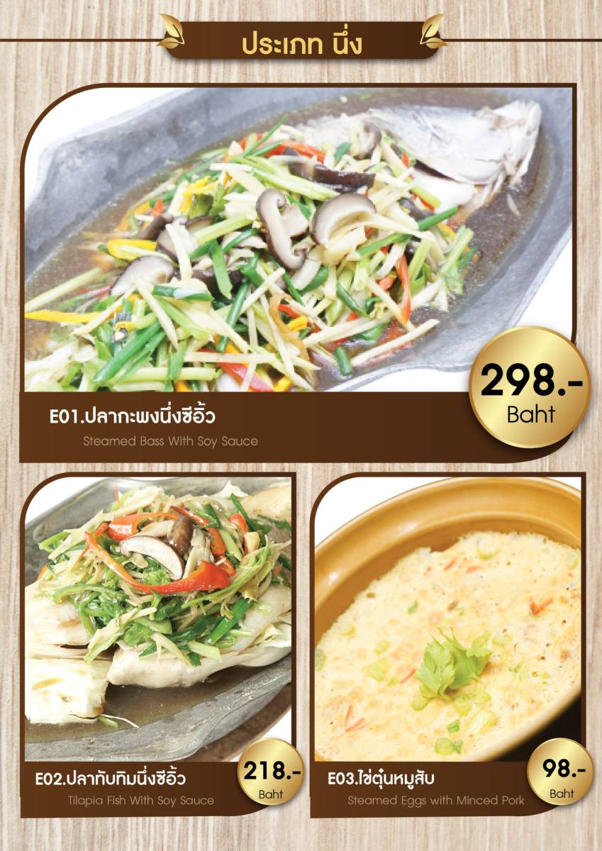 หน้า 17 ของบ้านระเบียงไม้ — เมนู